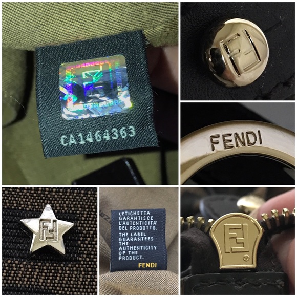 🎭SOD🎭 FENDI Zucca XL Chef 2 Star Studded Tote - Picture 5 of 8